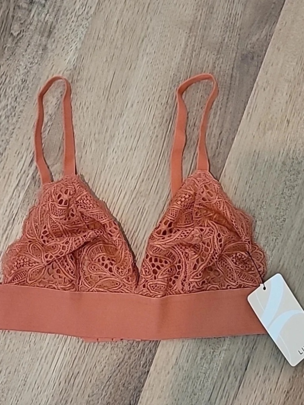 NWT LIVELY Lace Bralette Terracotta Small